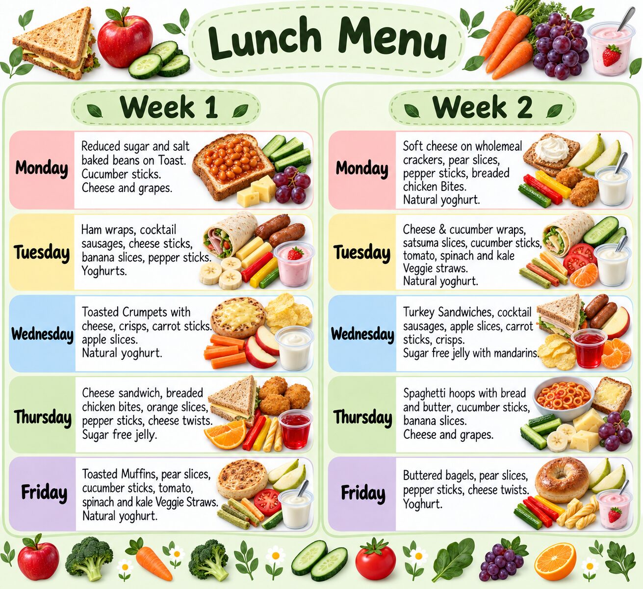 lunch menu